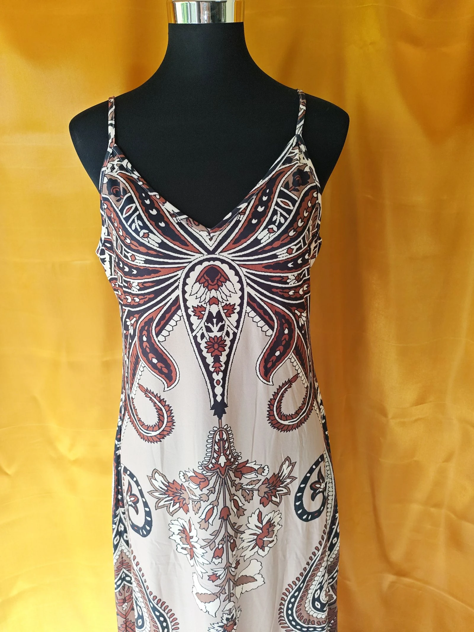 Vestido largo estampado 